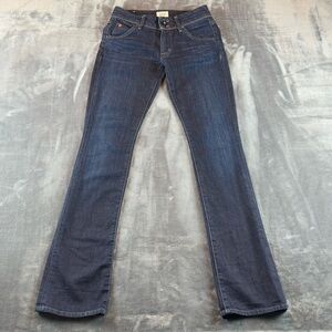 Hudson Women's Jeans Size 24 Midrise Beth‎ Baby Boot Back Flap Pockets Dark Wash